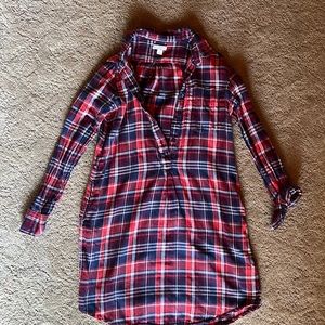 XS Petite Cotton Shirt Dress with Pockets